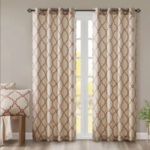 Madison Park Saratoga 84-Inch Grommet Top Window SET Curtain